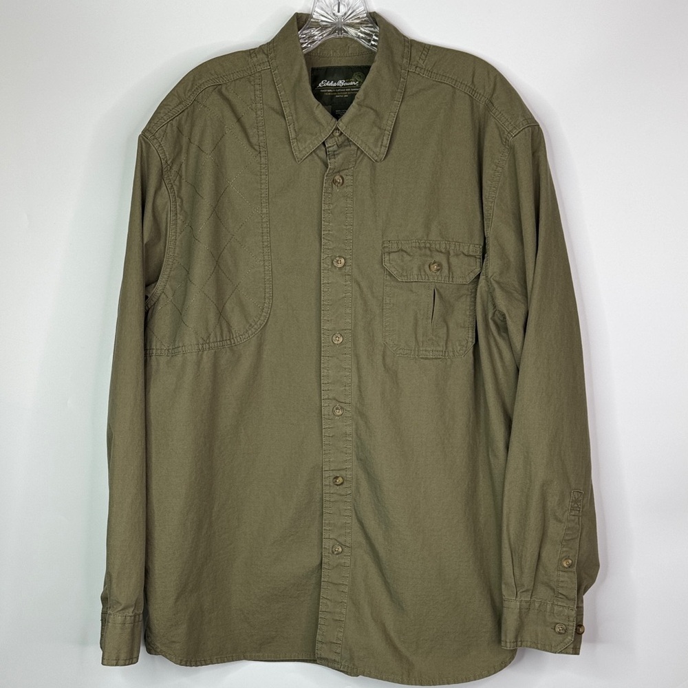 Vintage Eddie Bauer Vented Hunting Field Long Sleeve Shirt Size Large